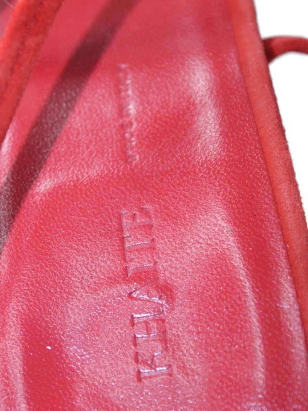 KHAITE Red Strappy Sculpted Wedge Sandals 41/11 - Picture 3 of 6